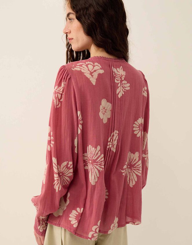 East Kris Hand Batik Blouse, Pink (PINK), large