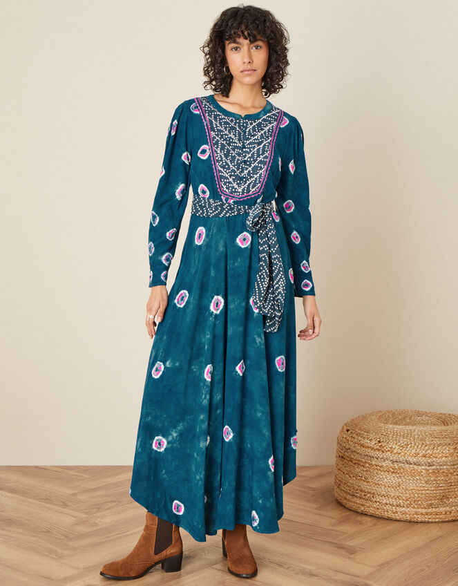 ARTISAN STUDIO Bandini Printed Dress, Teal (TEAL), large