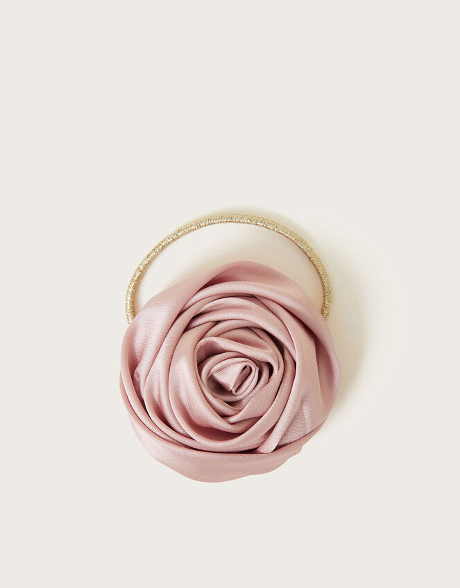 Satin Rosette Hair Band, , large