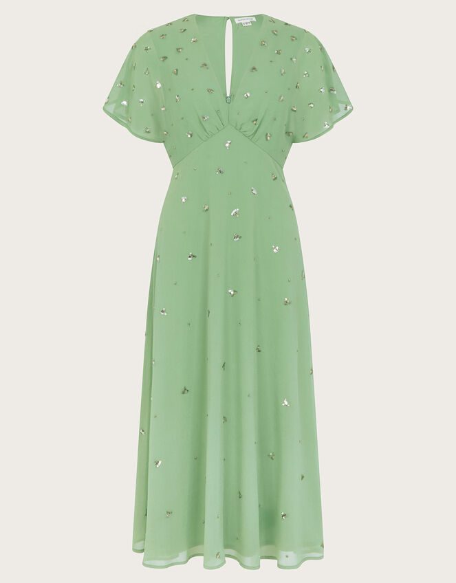 Leona Embellished Dress, Green (GREEN), large