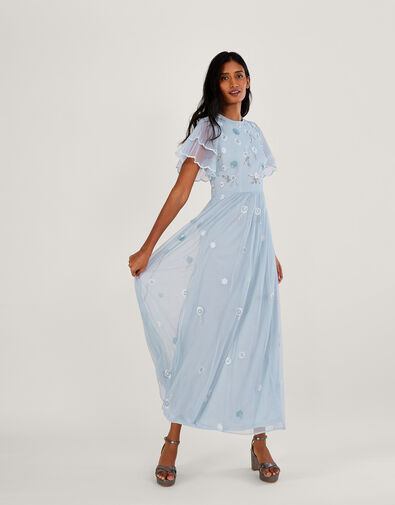 Catherine Embellished Shorter Length Maxi Dress, CLOUD, large