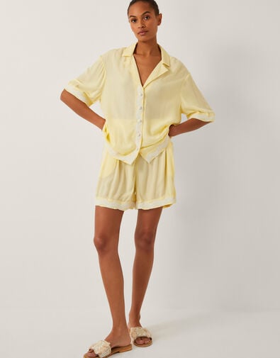 Sienna Ricrac Short Sleeve Shirt, Yellow (YELLOW), large