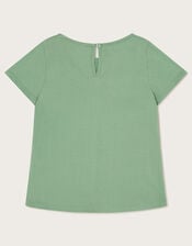 Floral Garden Stamp T-Shirt, Green (GREEN), large