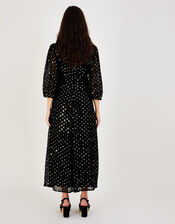 Annalissa Sequin Midi Dress, Black (BLACK), large