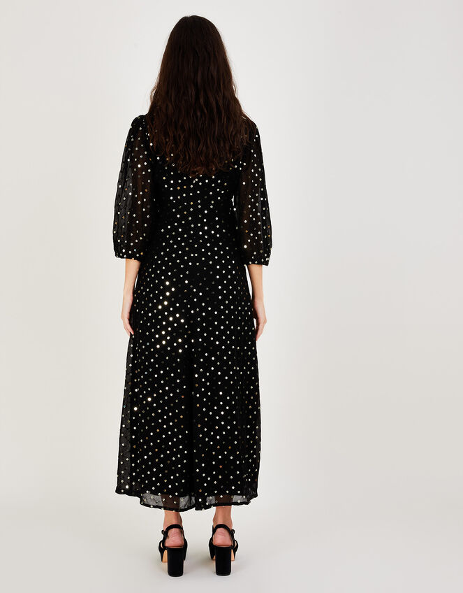 Annalissa Sequin Midi Dress, Black (BLACK), large