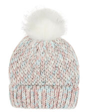 Sara Rainbow Sequin Pom-Pom Beanie, Multi (MULTI), large