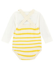 Newborn Baby Dinosaur Knitted Romper Set, Yellow (MUSTARD), large