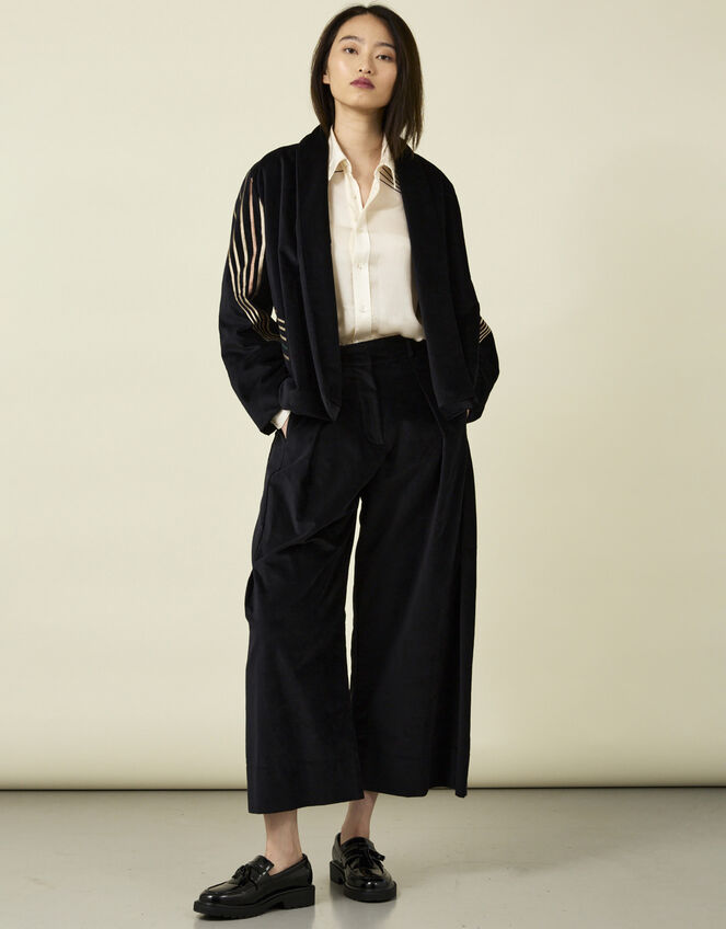 Tallulah and Hope Velvet Jacket , Black (BLACK), large