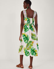 Palm Print Sundress, White (WHITE), large