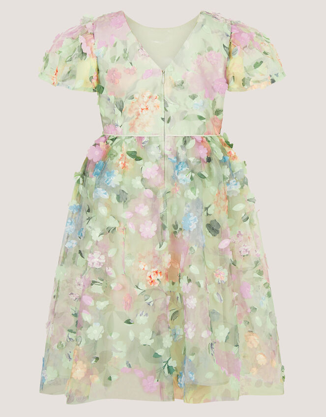 Eliza Floral Appliqu&eacute; Party Dress, Multi (MULTI), large