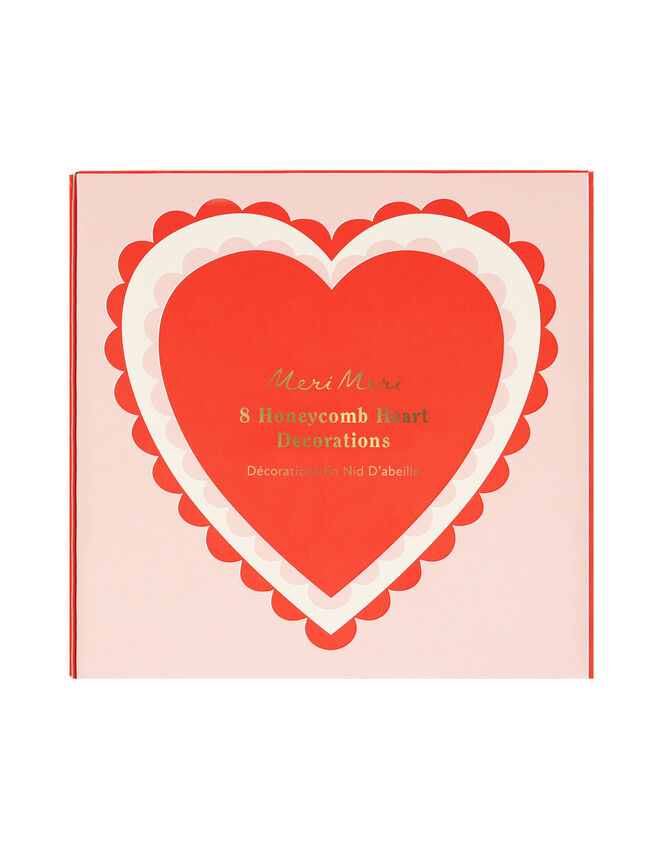 Meri Meri 3-Pack Honeycomb Heart Decorations, , large