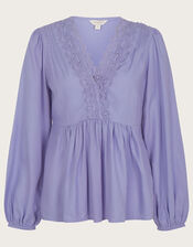 Lucy Lace Plain Top in LENZING™ ECOVERO™ Purple
