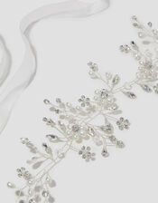 Diamante Floral Embellished Headband, , large