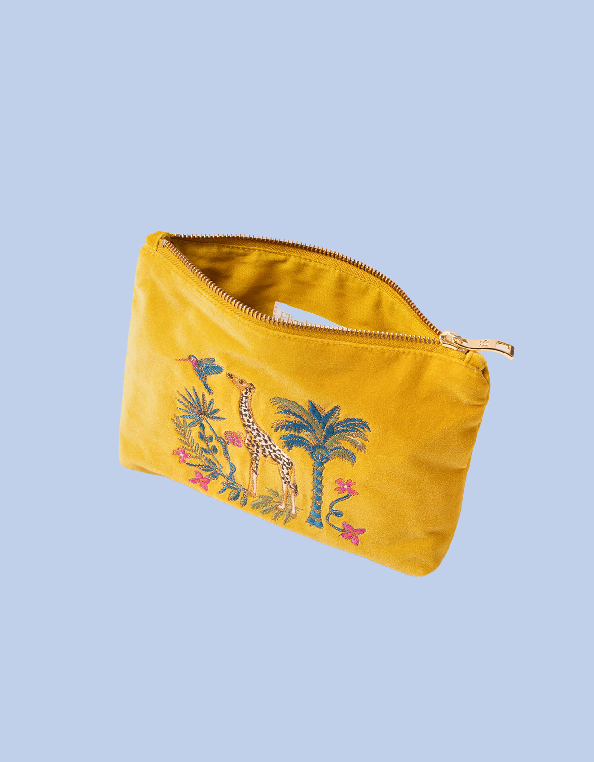 Elizabeth Scarlett Wild Giraffe Palm Mini Pouch