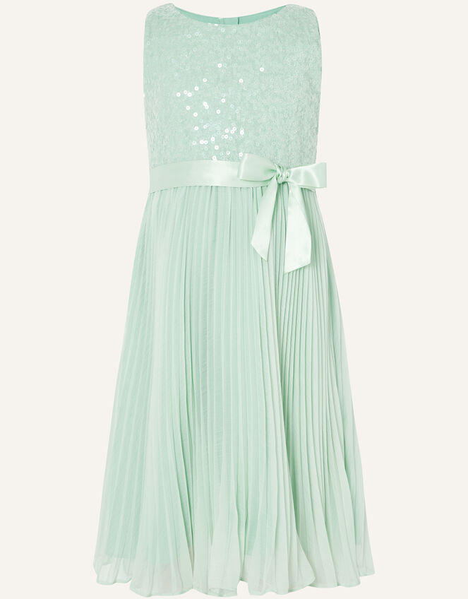 Keita Sequin Pleated Dress, Green (MINT), large