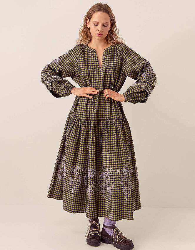 East Dilly Gingham Cotton Dress, Multi (MULTI), large