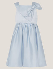 Freya Bow Strap Satin Party Dress, Blue (PALE BLUE), large