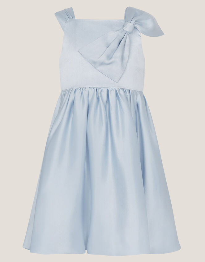 Freya Bow Strap Satin Party Dress, Blue (PALE BLUE), large
