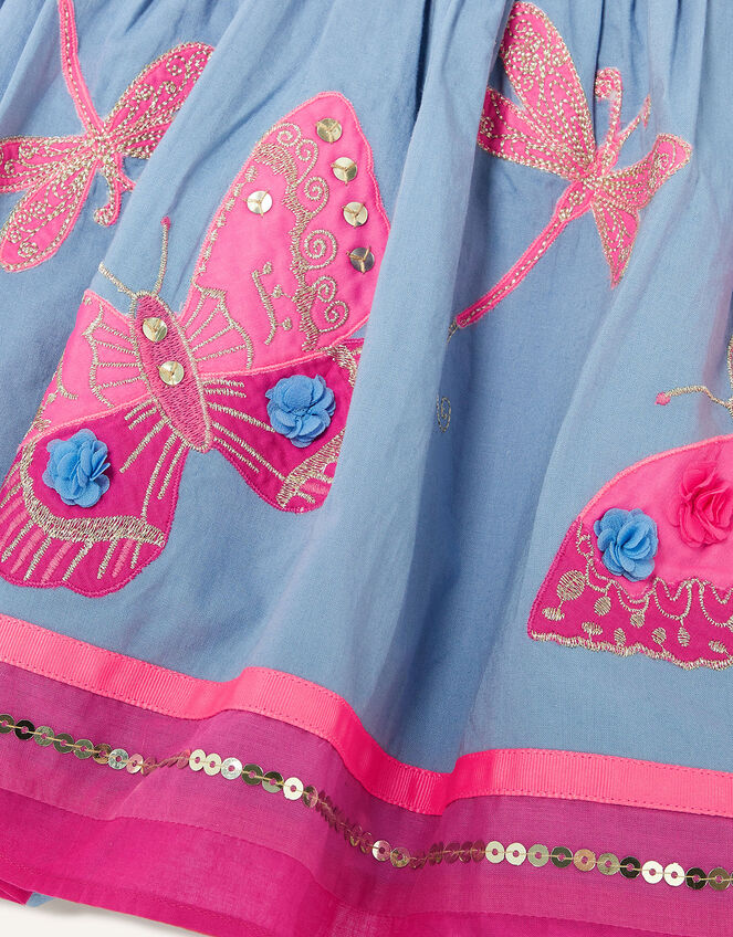 Dragonfly and Butterfly Skirt, Blue (BLUE), large
