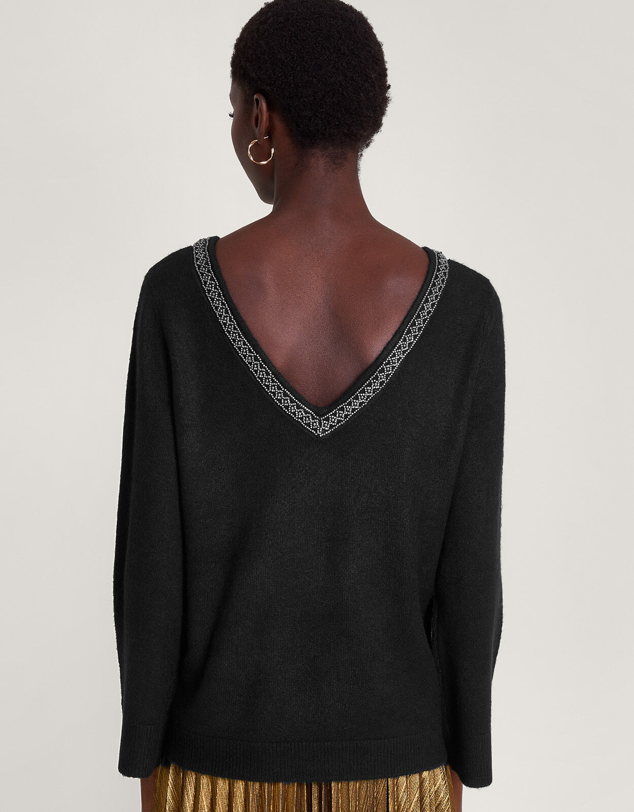 Bonita Beaded Jumper Green Jumpers Monsoon UK