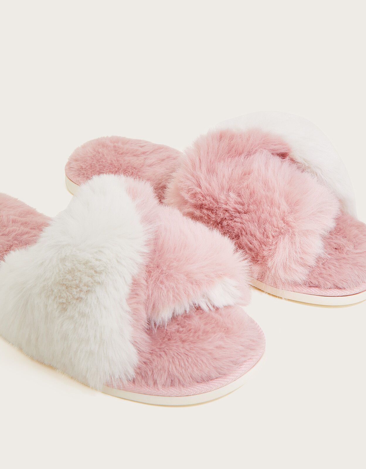 Faux fur slides best sale near me