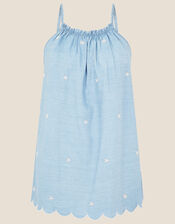 Scallop Cami in LENZING™ TENCEL™, Blue (BLUE), large