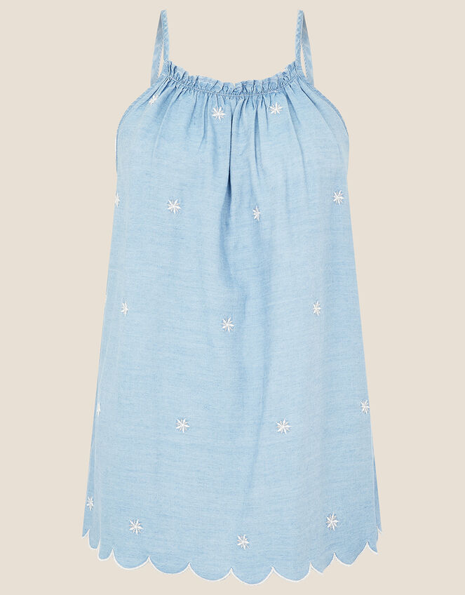 Scallop Cami in LENZING™ TENCEL™, Blue (BLUE), large