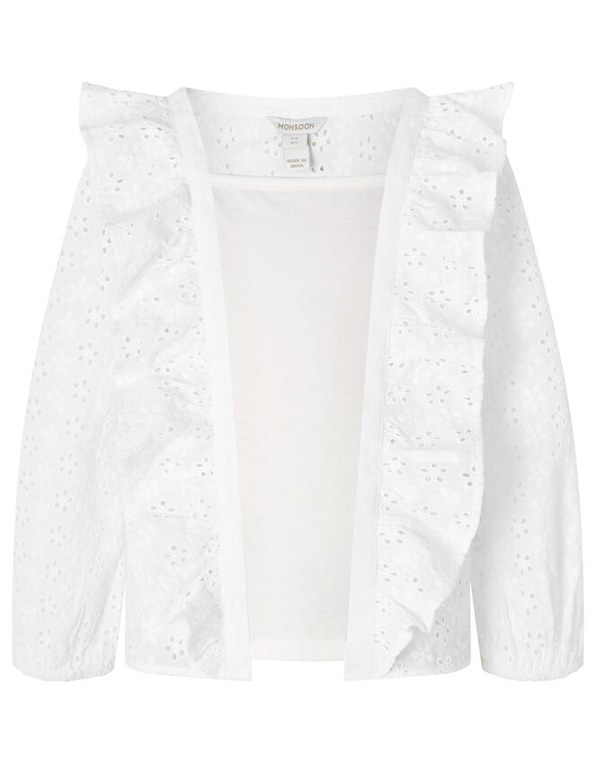 Alison Broderie Lace Kimono with Cami Top, Ivory (IVORY), large