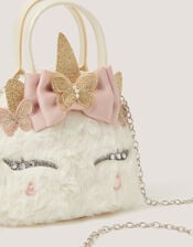 Luna Fluffy Unicorn Bag, , large