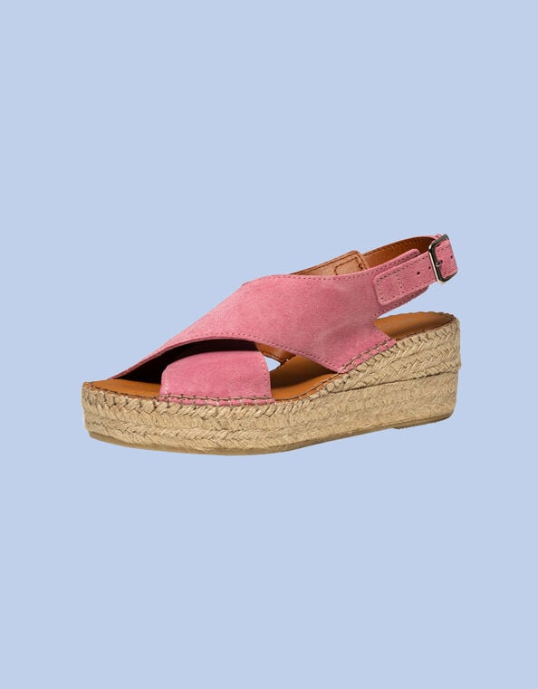 Shoe The Bear Suede Wedges, Pink (SOFT PINK), large