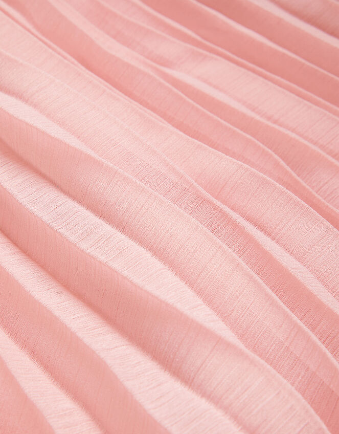 Penelope Pleated Chiffon Dress, Pink (PINK), large