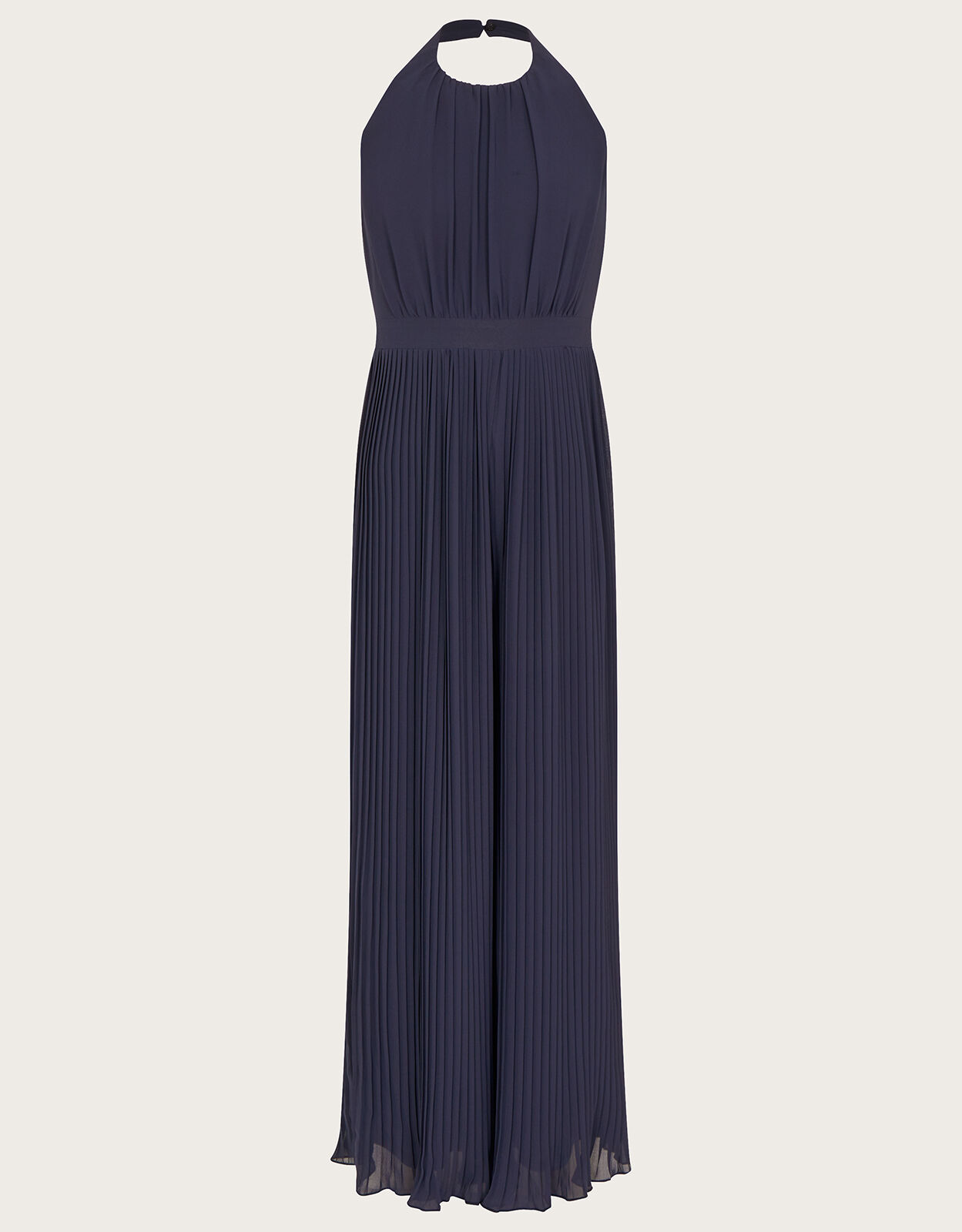 Hallie Halter Neck Prom Jumpsuit Blue