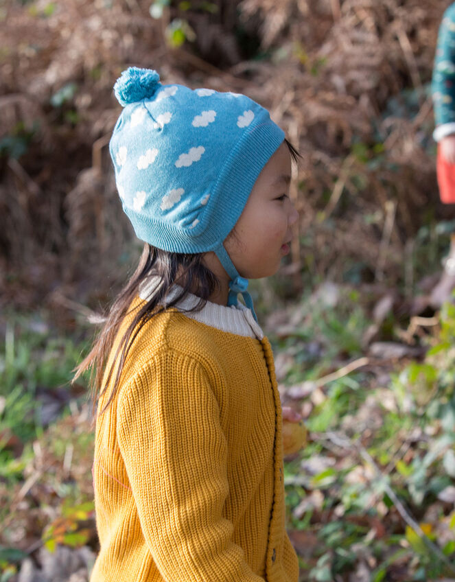 Little Green Radicals Fluffy Cloud Knit Hat, Blue (BLUE), large