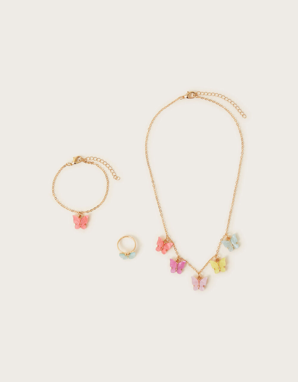 Rainbow Butterfly Jewellery Set Girls' Jewellery Monsoon UK.
