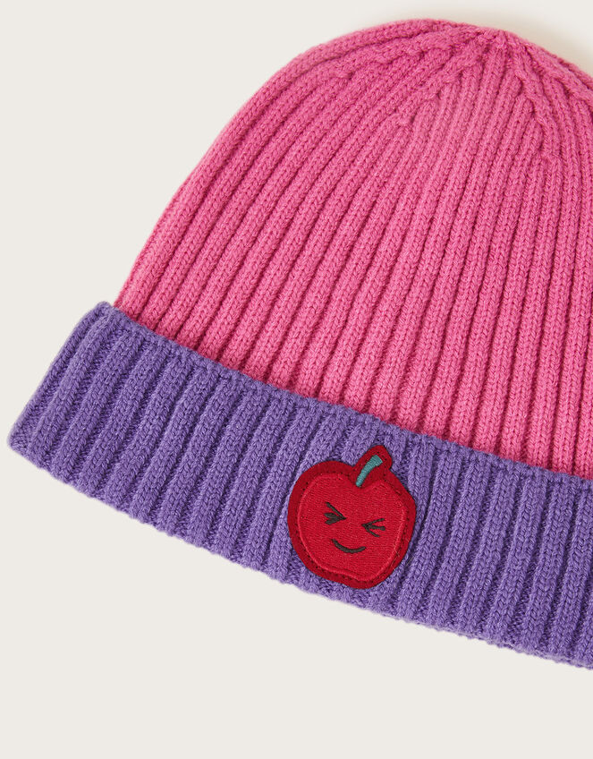 Apple Beanie Hat, Purple (PURPLE), large
