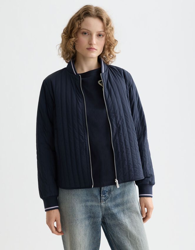 Scotch Soda Reversible Quilted Bomber Jacket Blue