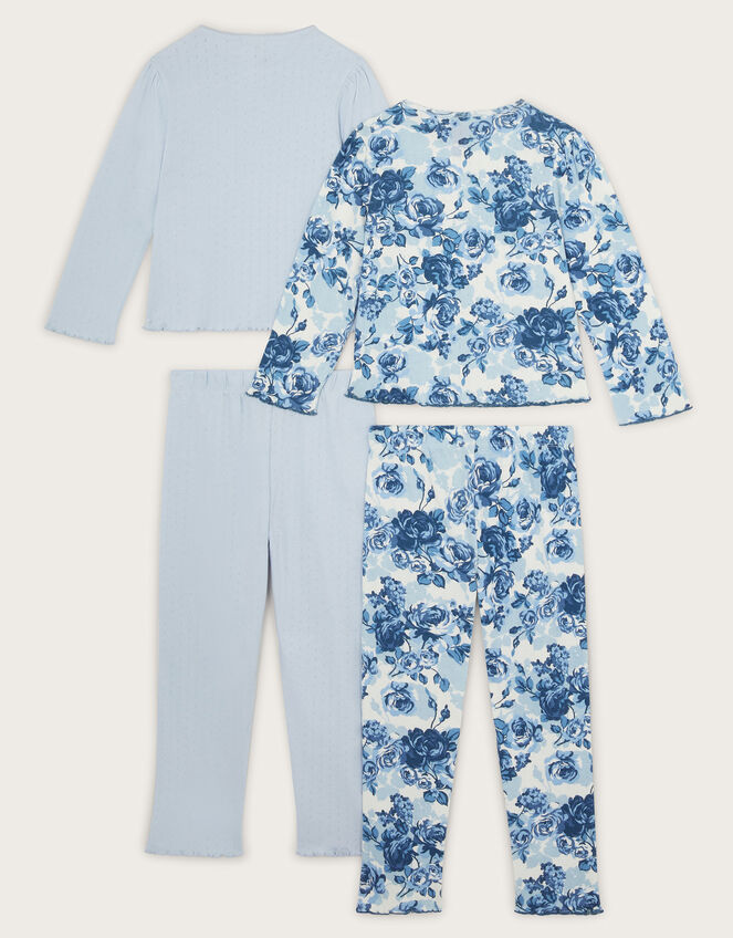 2-Pack Pointelle Pyjama Set, Blue (BLUE), large
