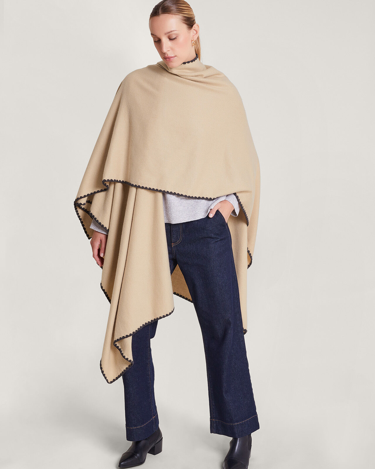 Lightweight cashmere poncho online
