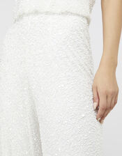 Diana Bridal Embellished Halter Jumpsuit, Ivory (IVORY), large