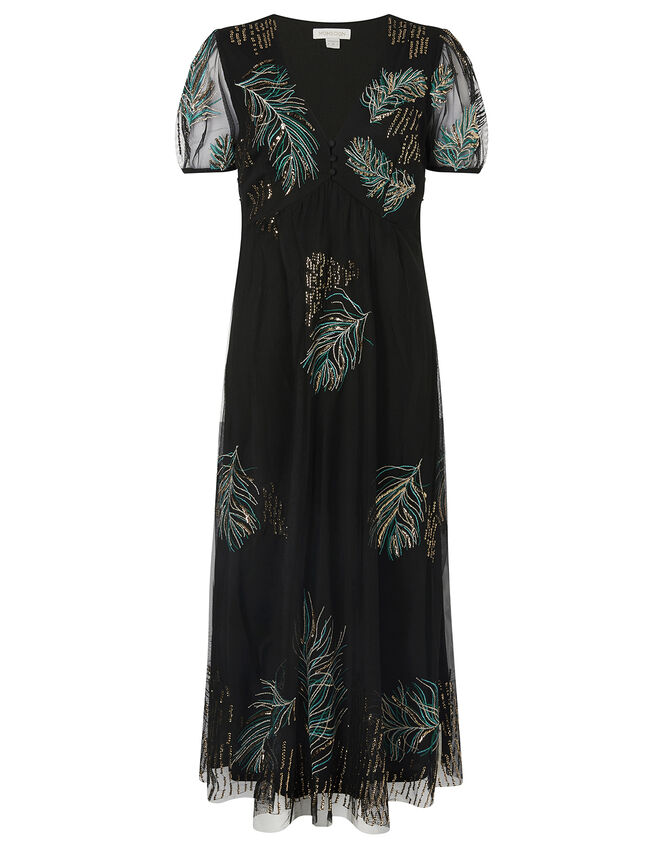 Gardenia Feather Embellished Tea Dress | Evening Dresses | Monsoon UK.