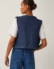 Martha Quilted Waistcoat, Blue (DENIM BLUE), large