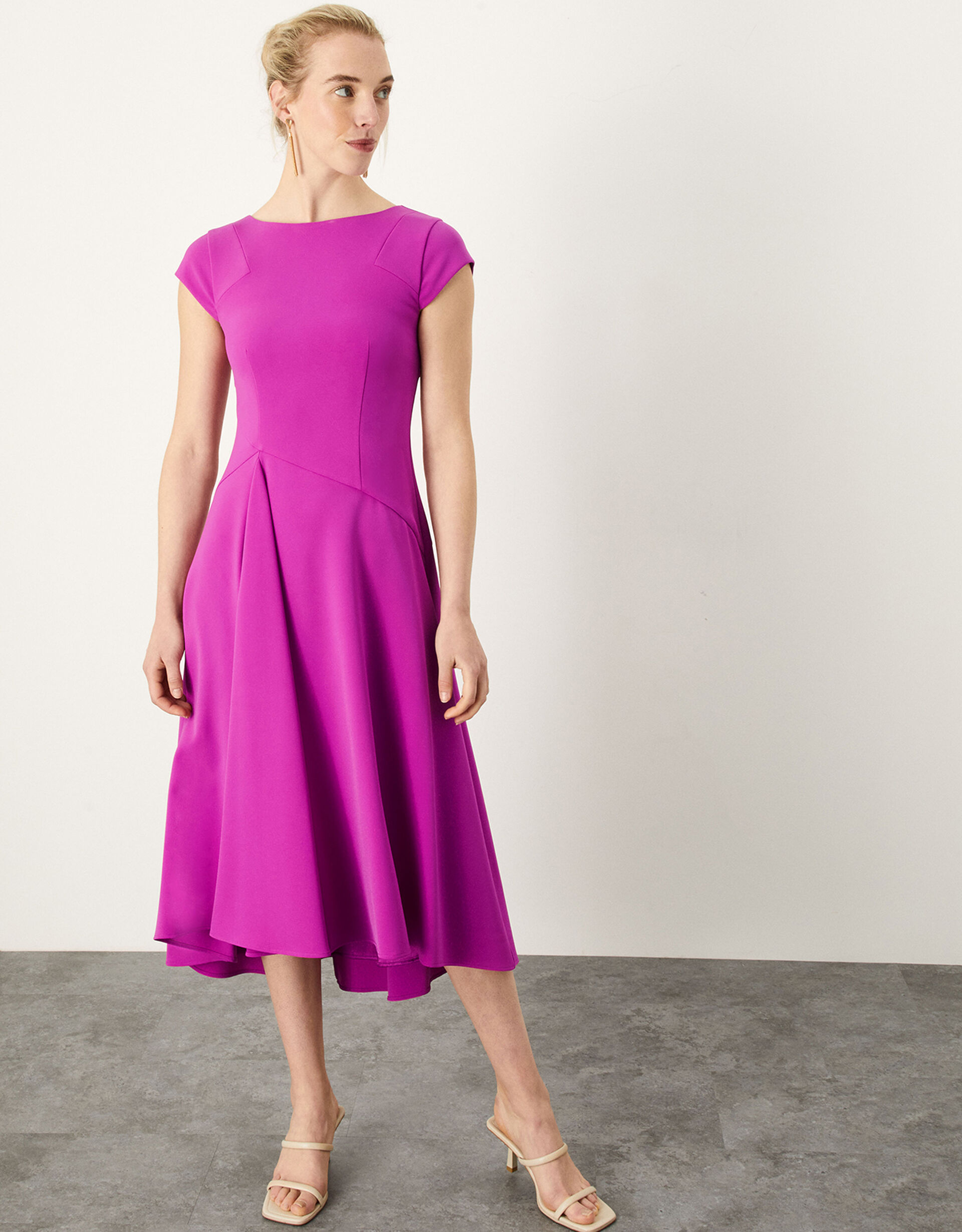 Cynthia Midi Dress Black & Navy - Australian Made