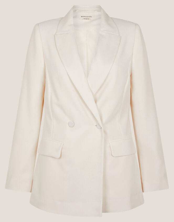 Ashley Double-Breasted Blazer, Ivory (IVORY), large