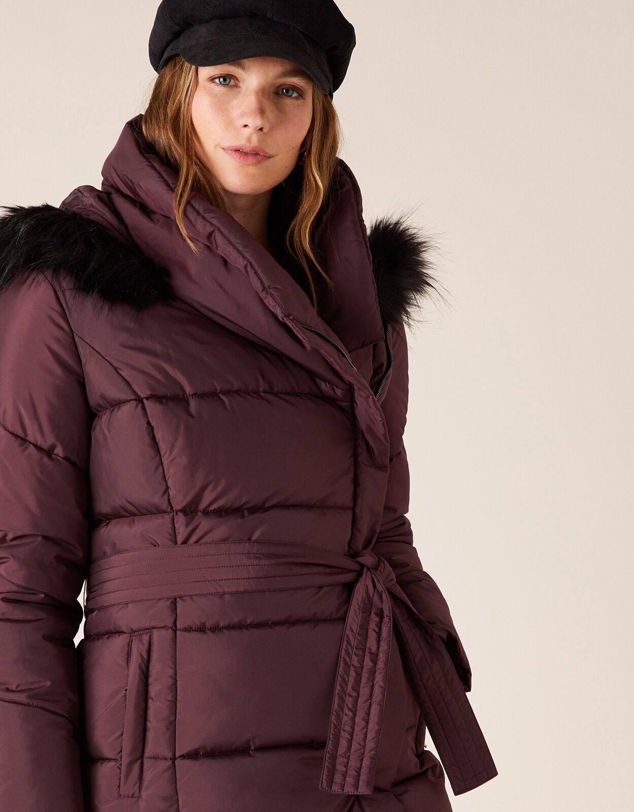 long padded parka womens