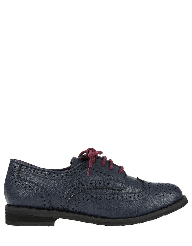 Preppy Brogue Shoes, Blue (NAVY), large