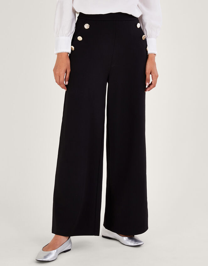 Priya Ponte Trousers, Black (BLACK), large
