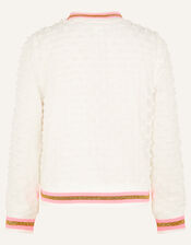 Bobble Bomber Jacket, White (WHITE), large