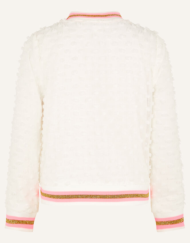 Bobble Bomber Jacket, White (WHITE), large