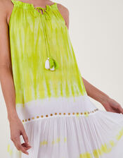 Tie Dye Maxi Dress, Yellow (YELLOW), large