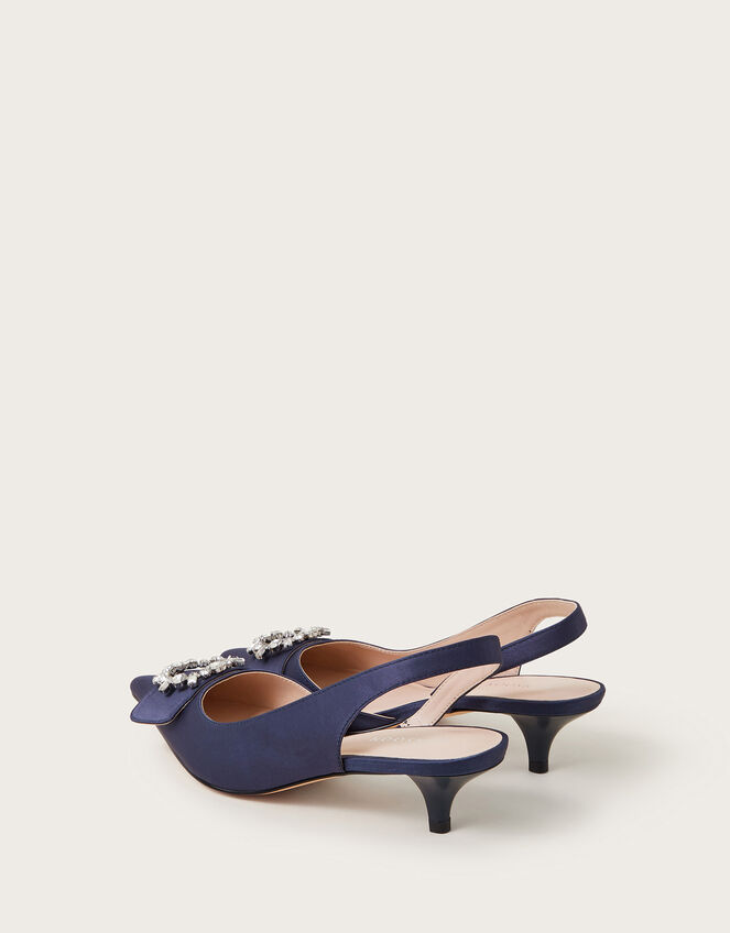 Nina Diamante Slingback Heels, Blue (NAVY), large